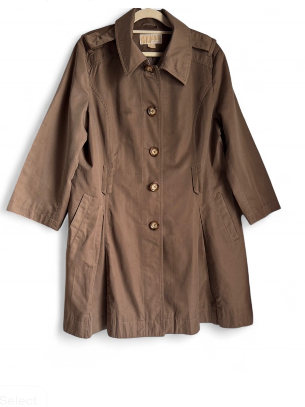 MICHAEL Michael Kors Brown A-Line Trench Coat
